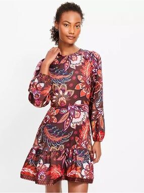 LOFT Burgundy mini dress size 8P